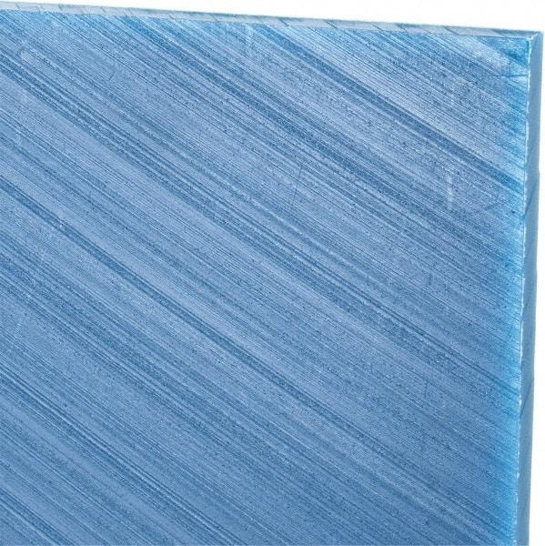 Made in USA - 1/4" Thick x 12" Wide x 3' Long, Polyethylene (UHMW) Sheet - Blue, Glass-Filled Grade - USA Tool & Supply