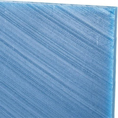 Made in USA - 1/4" Thick x 12" Wide x 3' Long, Polyethylene (UHMW) Sheet - Blue, Glass-Filled Grade - USA Tool & Supply