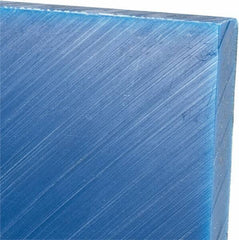 Made in USA - 1/2" Thick x 12" Wide x 3' Long, Polyethylene (UHMW) Sheet - Blue, Glass-Filled Grade - USA Tool & Supply