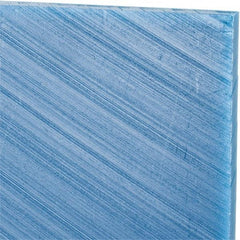 Made in USA - 1/4" Thick x 24" Wide x 4' Long, Polyethylene (UHMW) Sheet - Blue, Glass-Filled Grade - USA Tool & Supply