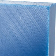 Made in USA - 1" Thick x 24" Wide x 4' Long, Polyethylene (UHMW) Sheet - Blue, Glass-Filled Grade - USA Tool & Supply