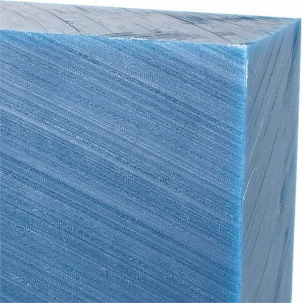 Made in USA - 4' x 24" x 1-1/2" Blue Polyethylene (UHMW) Sheet - USA Tool & Supply