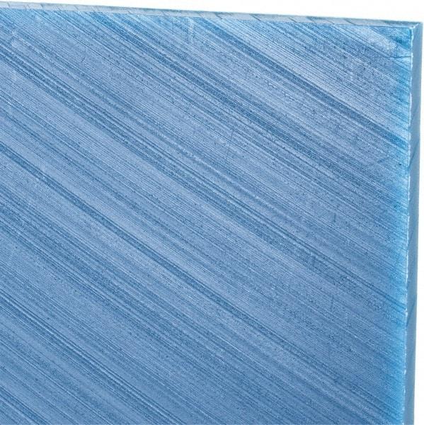 Made in USA - 1/4" Thick x 48" Wide x 5' Long, Polyethylene (UHMW) Sheet - Blue, Glass-Filled Grade - USA Tool & Supply