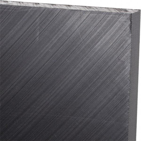 Made in USA - 3/8" Thick x 12" Wide x 1' Long, Polyethylene (UHMW) Sheet - Black, Antistatic Grade - USA Tool & Supply