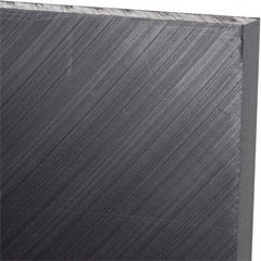 Made in USA - 3/8" Thick x 12" Wide x 1' Long, Polyethylene (UHMW) Sheet - Black, Antistatic Grade - USA Tool & Supply