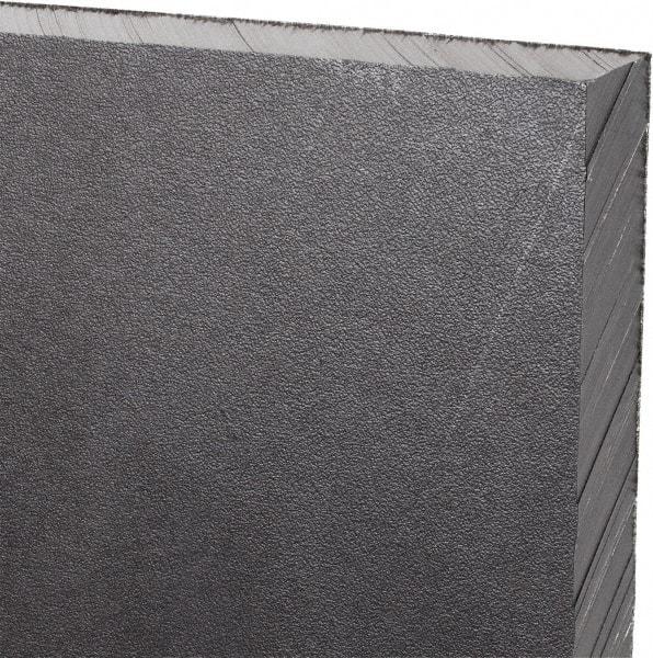 Made in USA - 1/2" Thick x 12" Wide x 1' Long, Polyethylene (UHMW) Sheet - Black, Antistatic Grade - USA Tool & Supply