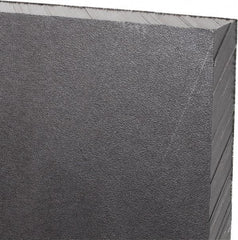 Made in USA - 1/2" Thick x 12" Wide x 1' Long, Polyethylene (UHMW) Sheet - Black, Antistatic Grade - USA Tool & Supply