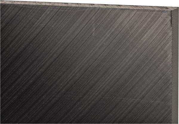 Made in USA - 3/8" Thick x 12" Wide x 2' Long, Polyethylene (UHMW) Sheet - Black, Antistatic Grade - USA Tool & Supply