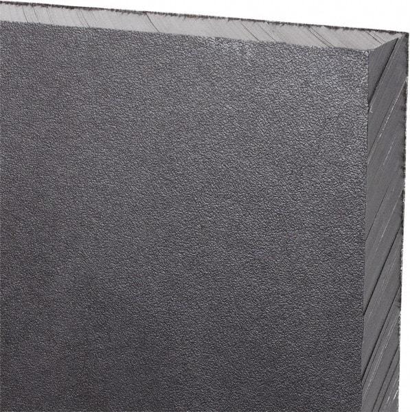 Made in USA - 1/2" Thick x 12" Wide x 2' Long, Polyethylene (UHMW) Sheet - Black, Antistatic Grade - USA Tool & Supply