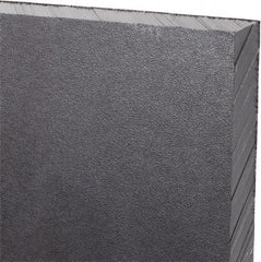 Made in USA - 1/2" Thick x 12" Wide x 2' Long, Polyethylene (UHMW) Sheet - Black, Antistatic Grade - USA Tool & Supply