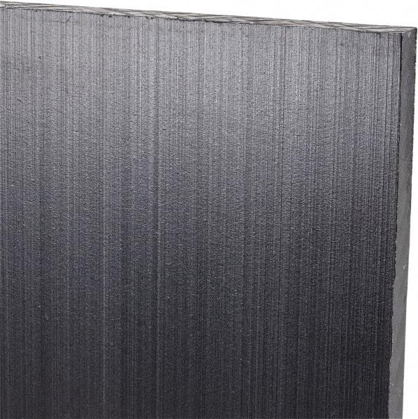 Made in USA - 1/4" Thick x 12" Wide x 3' Long, Polyethylene (UHMW) Sheet - Black, Antistatic Grade - USA Tool & Supply