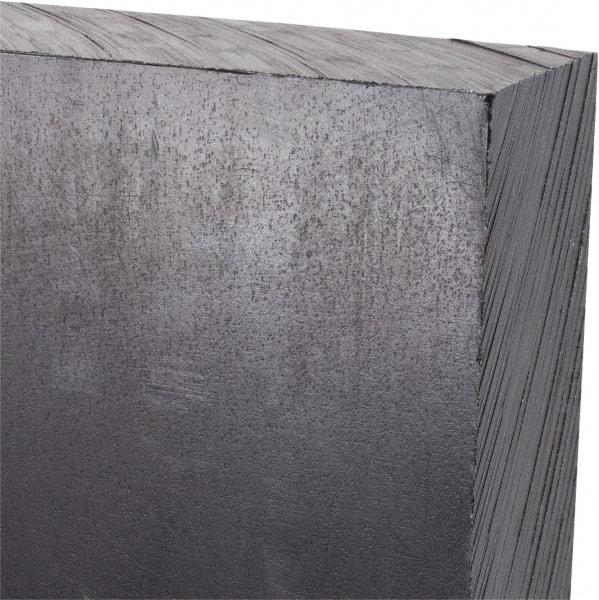 Made in USA - 1-1/2" Thick x 12" Wide x 3' Long, Polyethylene (UHMW) Sheet - Black, Antistatic Grade - USA Tool & Supply