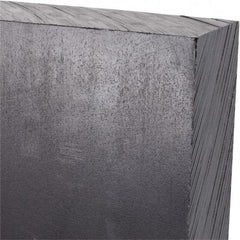 Made in USA - 1-1/2" Thick x 12" Wide x 3' Long, Polyethylene (UHMW) Sheet - Black, Antistatic Grade - USA Tool & Supply