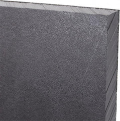 Made in USA - 1/2" Thick x 24" Wide x 2' Long, Polyethylene (UHMW) Sheet - Black, Antistatic Grade - USA Tool & Supply