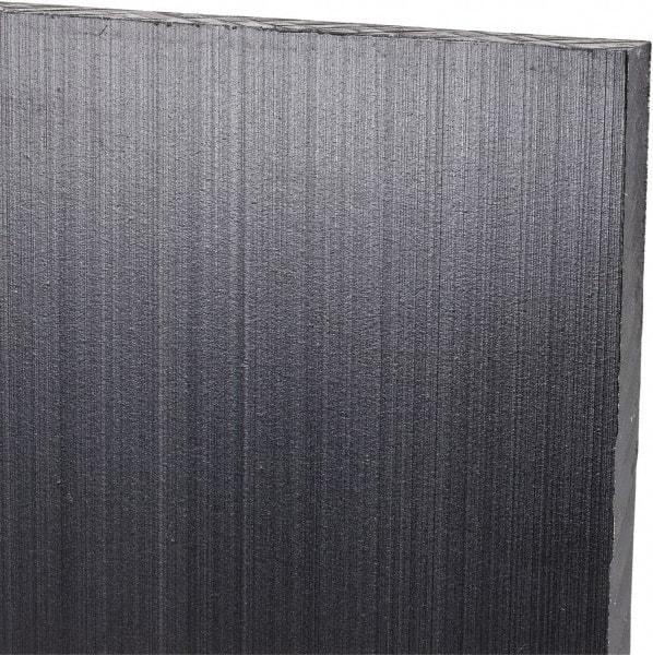 Made in USA - 1/4" Thick x 24" Wide x 3' Long, Polyethylene (UHMW) Sheet - Black, Antistatic Grade - USA Tool & Supply