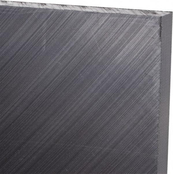 Made in USA - 3/8" Thick x 24" Wide x 3' Long, Polyethylene (UHMW) Sheet - Black, Antistatic Grade - USA Tool & Supply