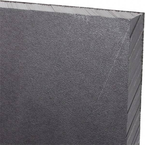 Made in USA - 1/2" Thick x 24" Wide x 3' Long, Polyethylene (UHMW) Sheet - Black, Antistatic Grade - USA Tool & Supply
