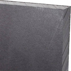 Made in USA - 1/2" Thick x 24" Wide x 3' Long, Polyethylene (UHMW) Sheet - Black, Antistatic Grade - USA Tool & Supply