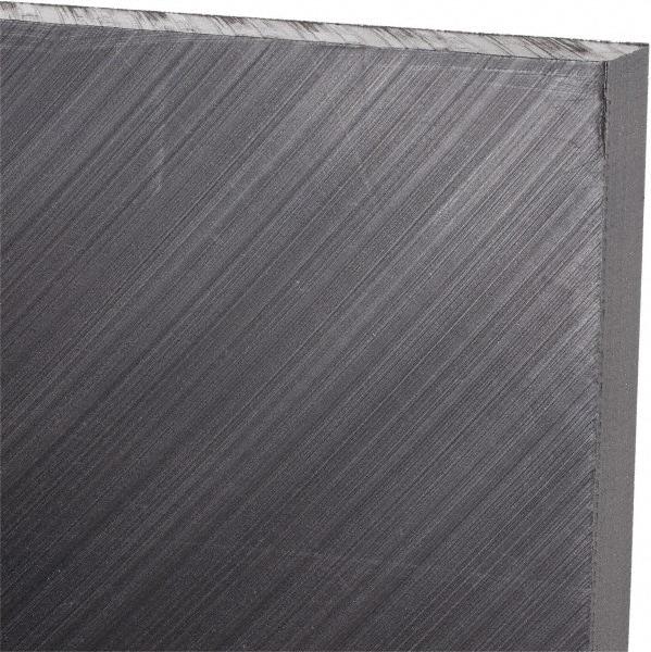 Made in USA - 3/8" Thick x 24" Wide x 4' Long, Polyethylene (UHMW) Sheet - Black, Antistatic Grade - USA Tool & Supply