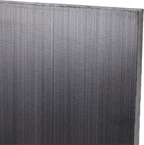 Made in USA - 1/4" Thick x 48" Wide x 5' Long, Polyethylene (UHMW) Sheet - Black, Antistatic Grade - USA Tool & Supply