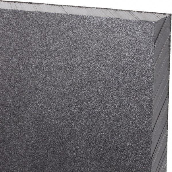 Made in USA - 1/2" Thick x 48" Wide x 5' Long, Polyethylene (UHMW) Sheet - Black, Antistatic Grade - USA Tool & Supply