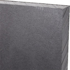 Made in USA - 1/2" Thick x 48" Wide x 5' Long, Polyethylene (UHMW) Sheet - Black, Antistatic Grade - USA Tool & Supply