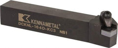 Kennametal - DCKN, Left Hand Cut, 15° Lead Angle, 1" Shank Height x 1" Shank Width, Negative Rake Indexable Turning Toolholder - 6" OAL, CN..42. Insert Compatibility, Series Kenclamp - USA Tool & Supply