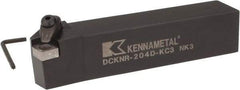Kennametal - DCKN, Right Hand Cut, 15° Lead Angle, 1-1/4" Shank Height x 1-1/4" Shank Width, Negative Rake Indexable Turning Toolholder - 6" OAL, CN..42. Insert Compatibility, Series Kenclamp - USA Tool & Supply