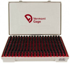Vermont Gage - 250 Piece, 0.2515-0.5005 Inch Diameter Plug and Pin Gage Set - Minus 0.0001 Inch Tolerance, Class ZZ - USA Tool & Supply