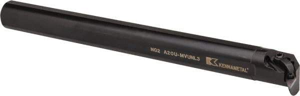 Kennametal - 43.31mm Min Bore Diam, 14" OAL, 1-1/4" Shank Diam, A-MVUN Indexable Boring Bar - VN.. Insert, Screw or Clamp Holding Method - USA Tool & Supply