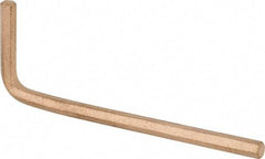 Ampco - 1/8" Hex, Long Arm, Nonsparking Hex Key - 2-7/16" OAL, Inch System of Measurement - USA Tool & Supply