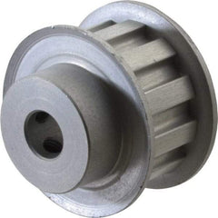 Power Drive - 11 Tooth, 3/8" Inside x 1.283" Outside Diam, Hub & Flange Timing Belt Pulley - 1/2" Belt Width, 1.313" Pitch Diam, 0.719" Face Width, Aluminum - USA Tool & Supply