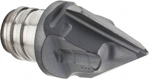 Iscar - MM HCD Grade IC908 Carbide Chamfer Milling Tip Insert - TiAlN Finish, 2 Flutes, 12mm Cutting Diam, 11mm Depth of Cut, 15.4mm Extension - USA Tool & Supply