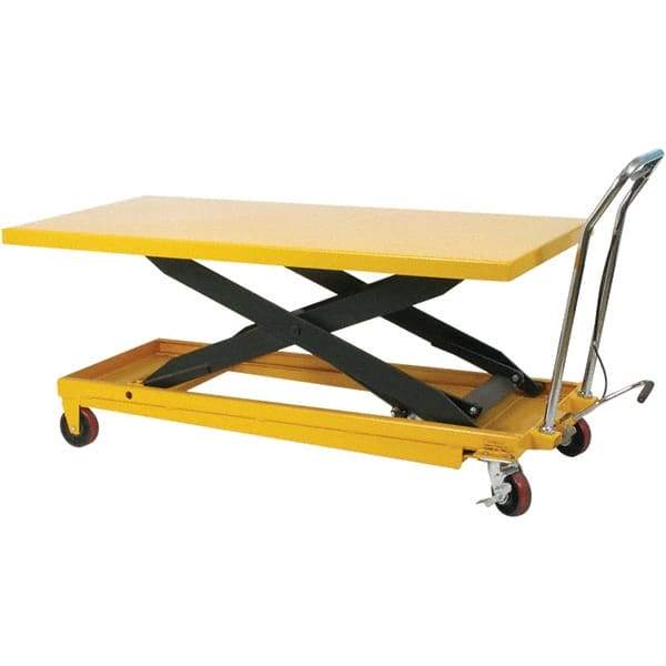 Wesco Industrial Products - 1,100 Lb Capacity Long Deck Hydraulic Scissor Lift Table - 11-1/4" to 36" Lift Height, 63" Platform Length x 32" Platform Width - USA Tool & Supply