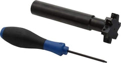 Seco - Shank Connection, 1/2" Cutting Width, 0.59" Depth of Cut, 2" Cutter Diam, 3 Tooth Indexable Slotting Cutter - 1" Shank Diam, R335.18 Toolholder, LNK.. 08.. Insert, Right Hand Cutting Direction - USA Tool & Supply