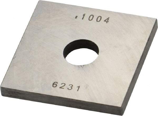 Value Collection - 0.1004" Square Steel Gage Block - Accuracy Grade 0, Includes NIST Traceability Certification - USA Tool & Supply