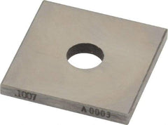 Value Collection - 0.1007" Square Steel Gage Block - Accuracy Grade 0, Includes NIST Traceability Certification - USA Tool & Supply