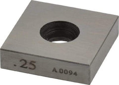 Value Collection - 0.25" Square Steel Gage Block - Accuracy Grade 0, Includes NIST Traceability Certification - USA Tool & Supply