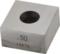 Value Collection - 0.5" Square Steel Gage Block - Accuracy Grade 0, Includes NIST Traceability Certification - USA Tool & Supply