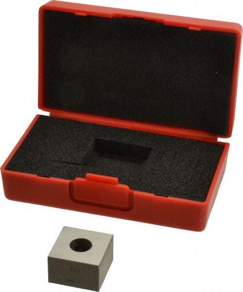 Value Collection - 0.6" Square Steel Gage Block - Accuracy Grade 0, Includes NIST Traceability Certification - USA Tool & Supply