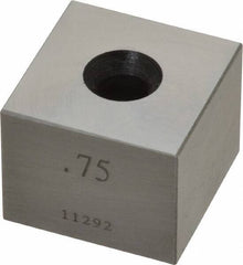 Value Collection - 0.75" Square Steel Gage Block - Accuracy Grade 0, Includes NIST Traceability Certification - USA Tool & Supply