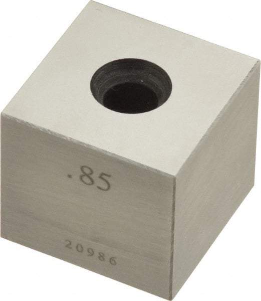 Value Collection - 0.85" Square Steel Gage Block - Accuracy Grade 0, Includes NIST Traceability Certification - USA Tool & Supply