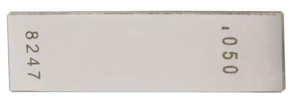 Value Collection - 0.1006" Rectangular Steel Gage Block - Accuracy Grade AS-1, Includes NIST Traceability Certification - USA Tool & Supply