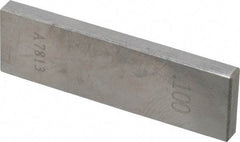 Value Collection - 0.1" Rectangular Steel Gage Block - Accuracy Grade 0, Includes NIST Traceability Certification - USA Tool & Supply