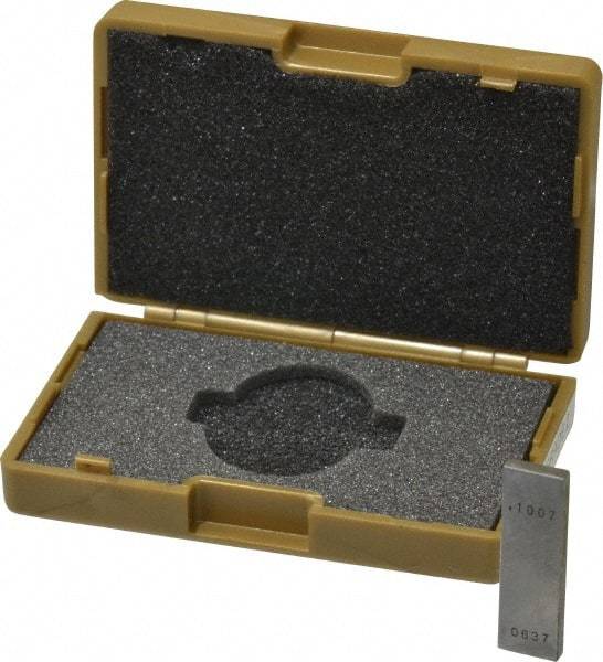 Value Collection - 0.1007" Rectangular Steel Gage Block - Accuracy Grade 0, Includes NIST Traceability Certification - USA Tool & Supply