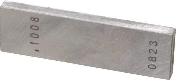 Value Collection - 0.1008" Rectangular Steel Gage Block - Accuracy Grade 0, Includes NIST Traceability Certification - USA Tool & Supply