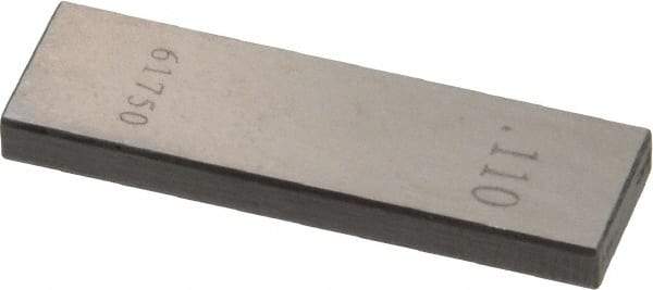 Value Collection - 0.11" Rectangular Steel Gage Block - Accuracy Grade 0, Includes NIST Traceability Certification - USA Tool & Supply