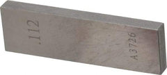 Value Collection - 0.112" Rectangular Steel Gage Block - Accuracy Grade 0, Includes NIST Traceability Certification - USA Tool & Supply