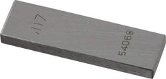 Value Collection - 0.117" Rectangular Steel Gage Block - Accuracy Grade 0, Includes NIST Traceability Certification - USA Tool & Supply