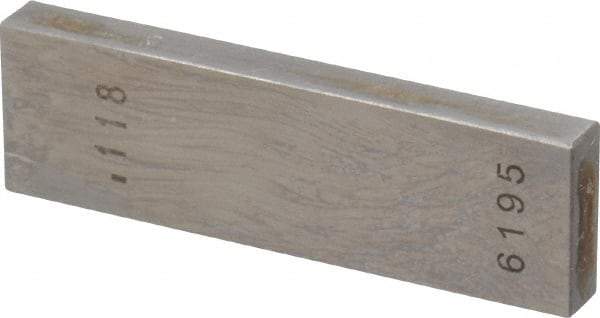 Value Collection - 0.118" Rectangular Steel Gage Block - Accuracy Grade 0, Includes NIST Traceability Certification - USA Tool & Supply